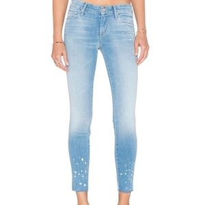 Mother Denim 28 The Muse Ankle Jeans Pretty Little Words in a Bottle